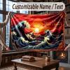 Octopus Sea Life Theme Throw Blanket Custom Name Text Personalized Blanket Soft Cozy Blanket for Home Sofa Bed