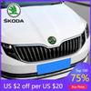 Autoaufkleber 2025 Neu ABS 80/90/100mm Auto Frontklappe Abzeichen Motorhauben Emblem Kofferraum Aufkleber Für Skoda Yeti Octavia Kamiq Fabia Kodiaq