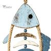 Coastal Theme Interior Bohemian Wooden Fish Wall Decor With/without LED Lights, Retro Hanging Ornament Craft for Entryway Bedroom Living Room