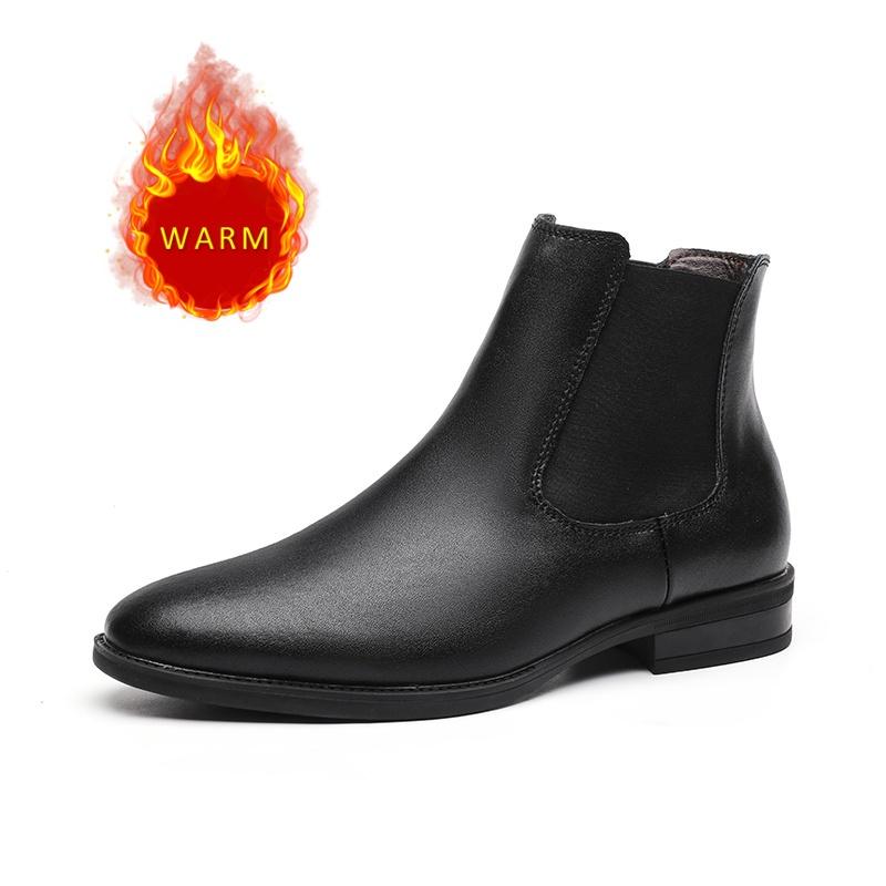 Fashion Official Website Hot Selling Men's Chelsea Boots Pointed British Style Ankle Boots Office Versatile Men's Business Leather Boots