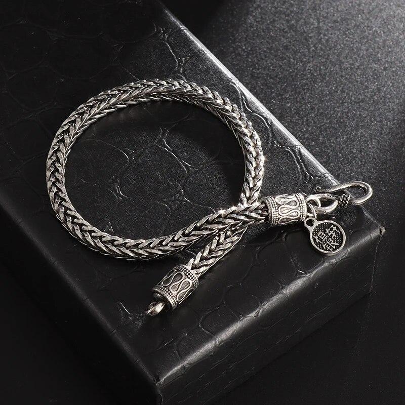 Retro Punk Kölinkedja Metallarmband för Män Kvinnor Mode Personlighet Cool Motorcykel Rockåkare Smycken Gåva