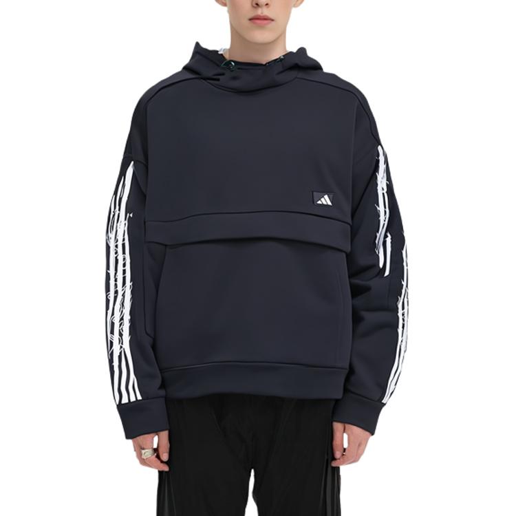 adidas Sweatshirts Men's Black Hooded Moderate Regular GM4433