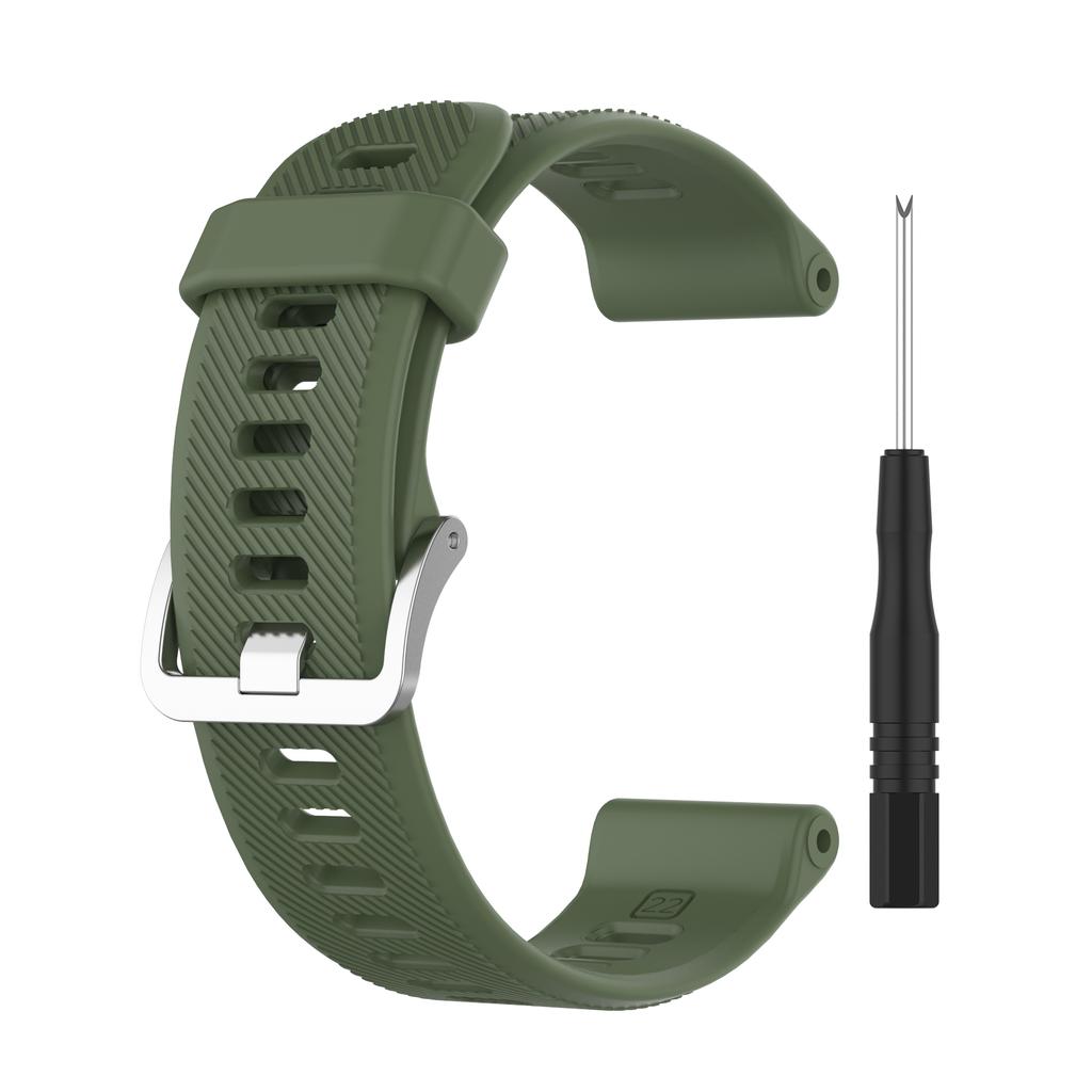 Solid Color Silicone Replacement Watch Strap for Garmin Forerunner 745