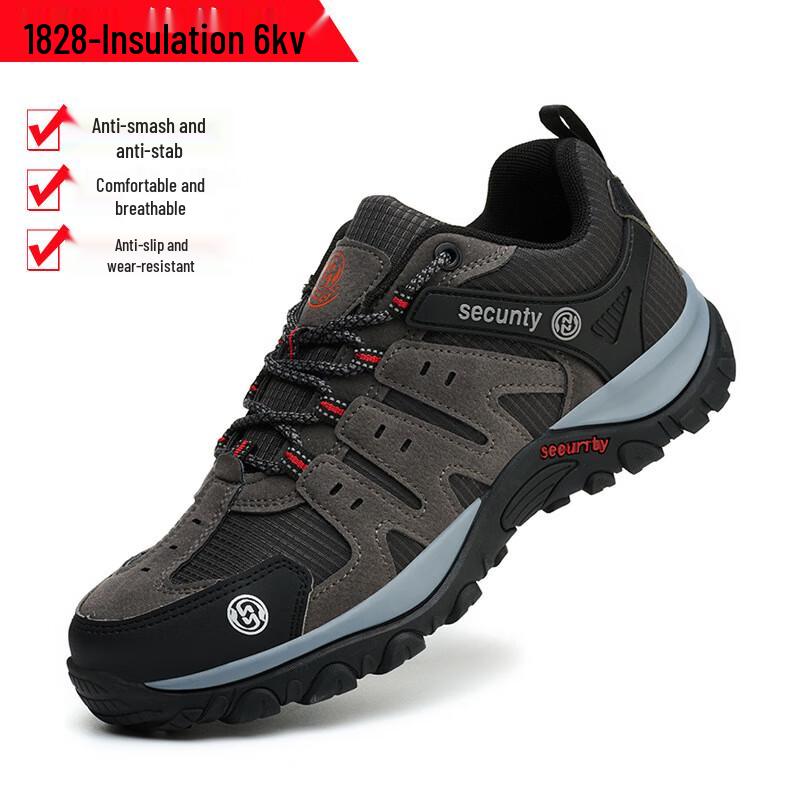 BoZong 1828 Lightweight Safety Shoes with Anti-Smash & Anti-Puncture 6KV Insulation 36