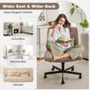 Modern Home Office – Height-Adjustable Swivel Chair without Armrests with Quiet Casters & Cushion – Elegant Fabric Chair for Study & Living Room