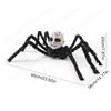 Halloween Scary Walking Spider w/Red Eyes Indoor Outdoor Ornament Sound Activated Horror Doll Face Spider Halloween Party Decor