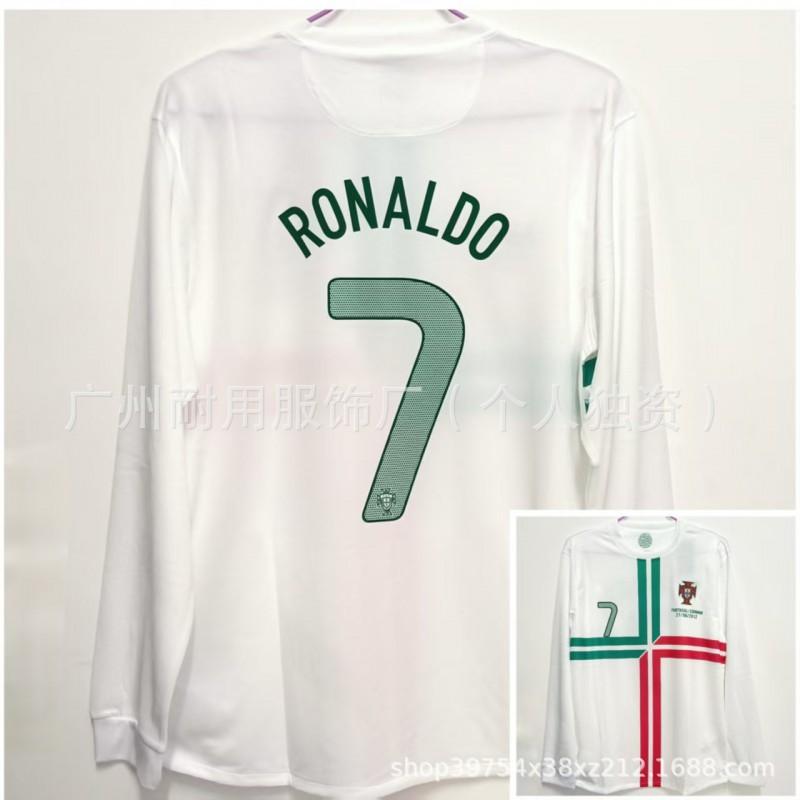 Retro Portugal Jerseys Commemorative Version No. 7 17 C Ronaldo Football Uniform Classic