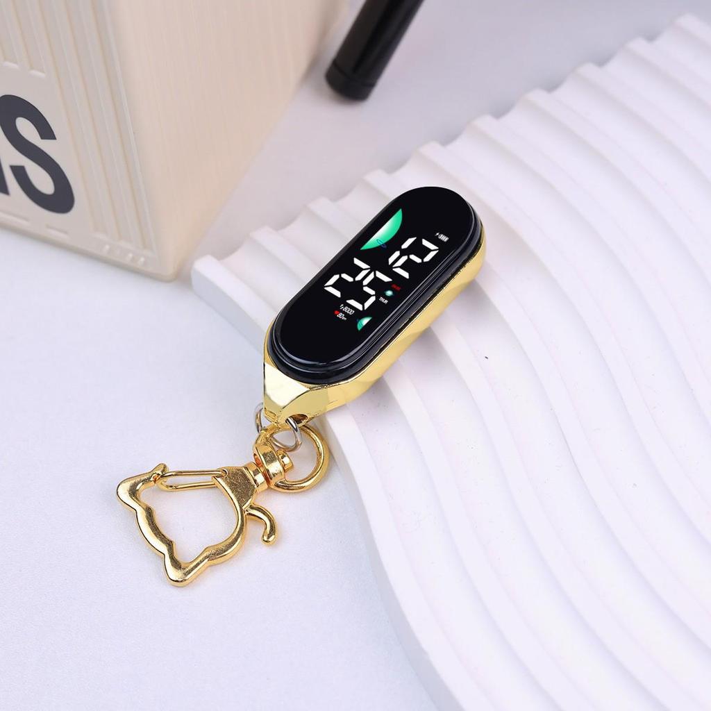 High-Value Luminous Touchscreen Keychain Clock for Students