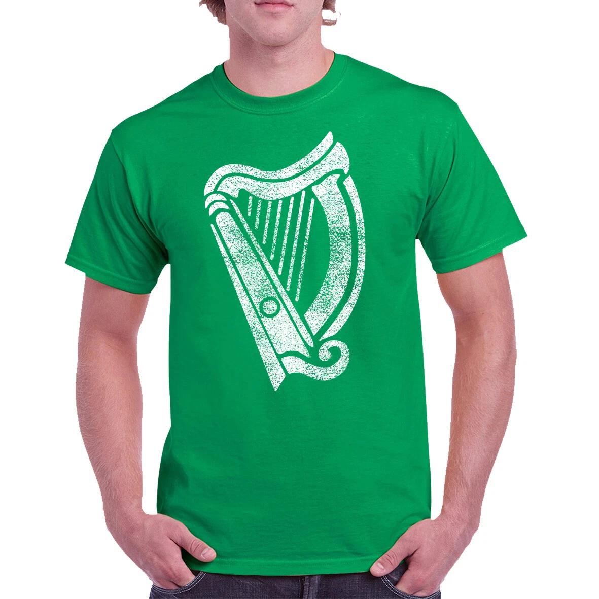 Irish Harp T-shirt Ireland Home Nations Birthday Gift IRE L