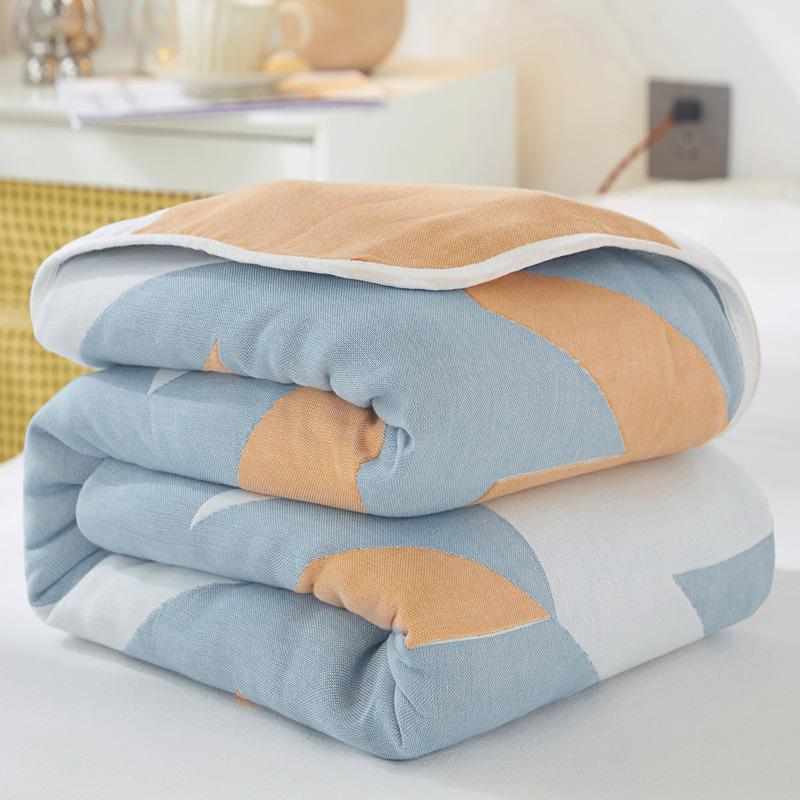 Class A 100% Cotton Six-Layer Gauze Blanket for Children - Lightweight Air Conditioning Quilt, Available In Single/Double Sizes for Summer