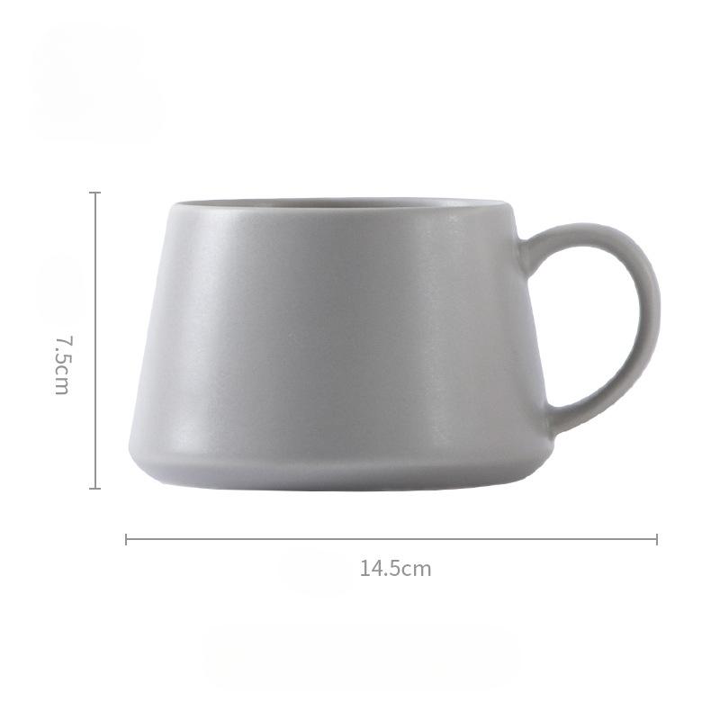 400ml Wide Ceramic Coffee Mug Cappuccino Latte Cup for Tea Milk Home Office