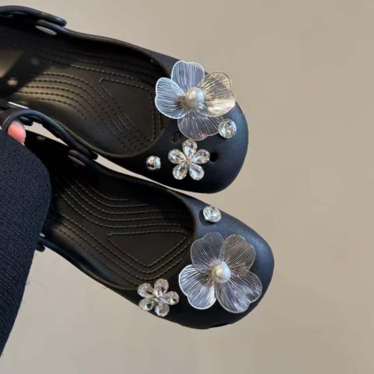 Pearl Cedar | Metal Pearl Shoe Flower Buckle for Mary Jane and Ballet Shoes - DIY Accessories