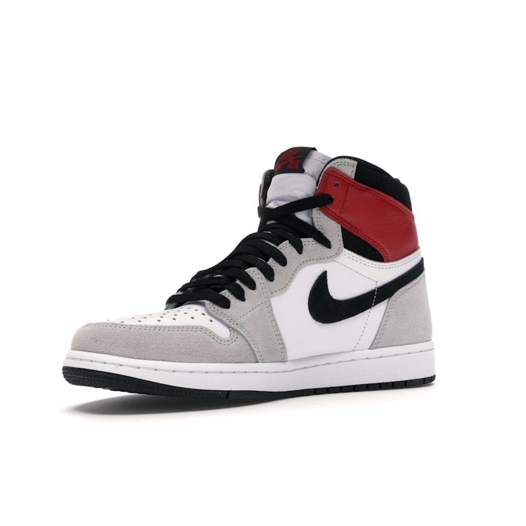 Air Jordan 1 Retro High OG Smoke Grey Men Sneakers White Black Light-Smoke-Grey 555088-126