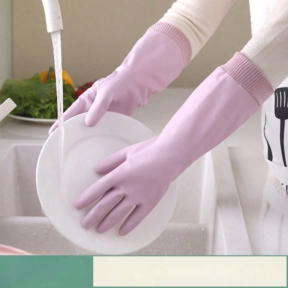 Dishwashing Gloves, Kitchen Women's Household Waterproof Cleaning Thickened Durable Laundry Work Housework