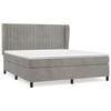 Maison Exclusive - Sommier à lattes de lit et matelas Gris clair 180x200cm Velours