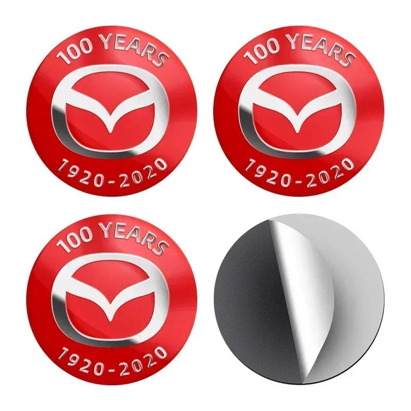 2025 Horké 4x Krytka středu kola auta Znak Emblem Samolepka na kolo Pro Mazda 2 3 5 6 M5 Ms CX-4 CX-5 CX6 M3 M6 MX3 MX5 Auto Ac