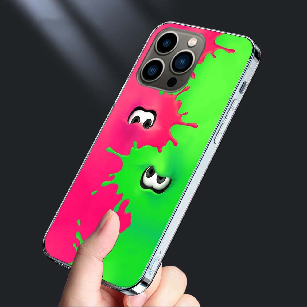 Game S-Splatoons Phone Case For Iphone 16E 15 Pro 14 Plus 17E 16 17 Pro Max Air 11 12 13 Mini Shockproof Capa Cute Cover TPU