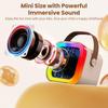 Karaoke Speaker for Kids Adults, Mini Bluetooth Karaoke Speaker with 2 Wireless Microphone and LED Light, Toys for Kids Girls Boys Birthday