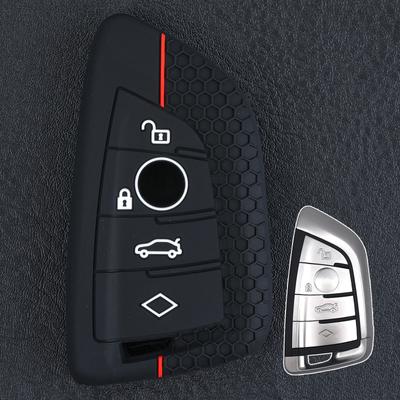 Für BMW 2 3 5 6 7 Serie X1 X2 X3 X5 X6 2023 2022 2021 Remote 4 Taste silikon Schlüsselanhänger Ring Kette Fall Abdeckung Halter Schutz