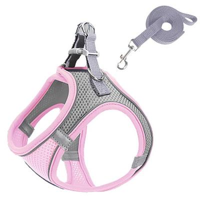 Story One Dog Harness Leash 1.5m Set Anti-Aggressor Pet A-DC006, Pink, 2 Pieces