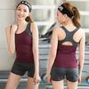Women's Summer Quick-Dry Yoga Set: Racerback Tank, Shorts, Outdoor Running Capri Pants.