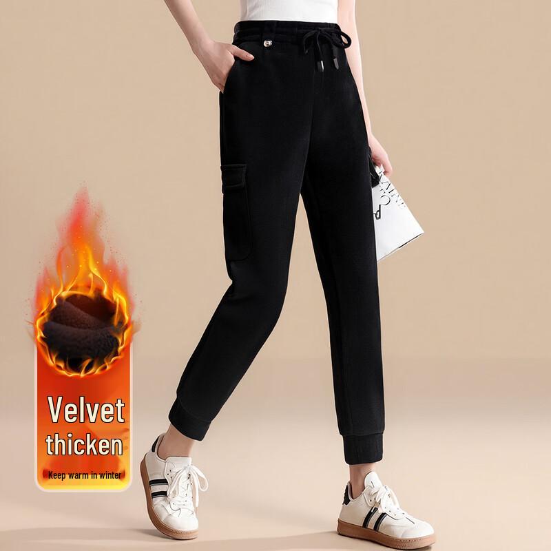 

Прошлые женские флисовые вельветовые термоповседневные брюки 4XL