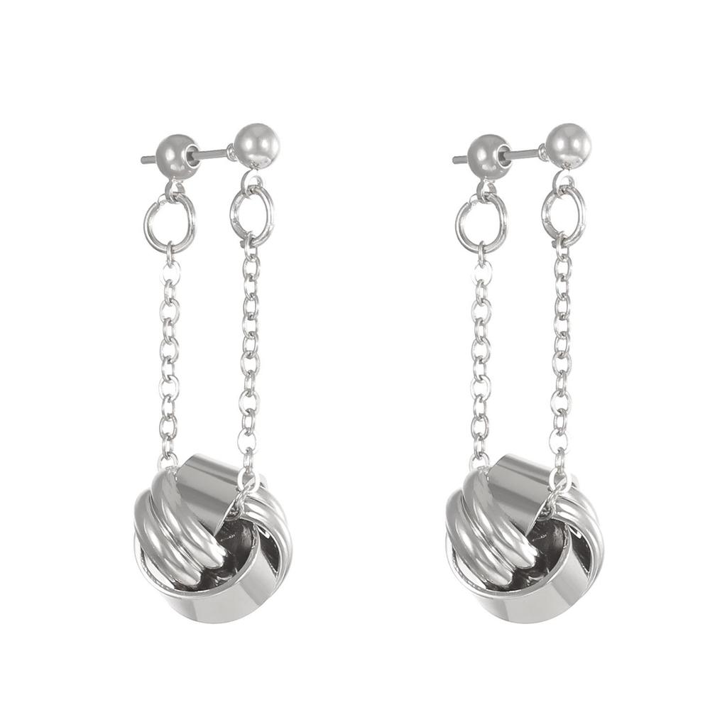 European & American Style Knot Jewelry Set: Women's Creative Necklace, Earrings, & Ring