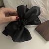 Satin Large Bow Clip Black Exaggerated Styling Hair Clip Internet Famous Same Style Small Face Daily Styling Hair Tie Accessory