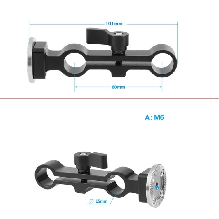 Standard 15mm Double Rod Clamp Adapters For DSLR Camera Shoulder Mount Rig 15mm Rod Support for Professional Photography