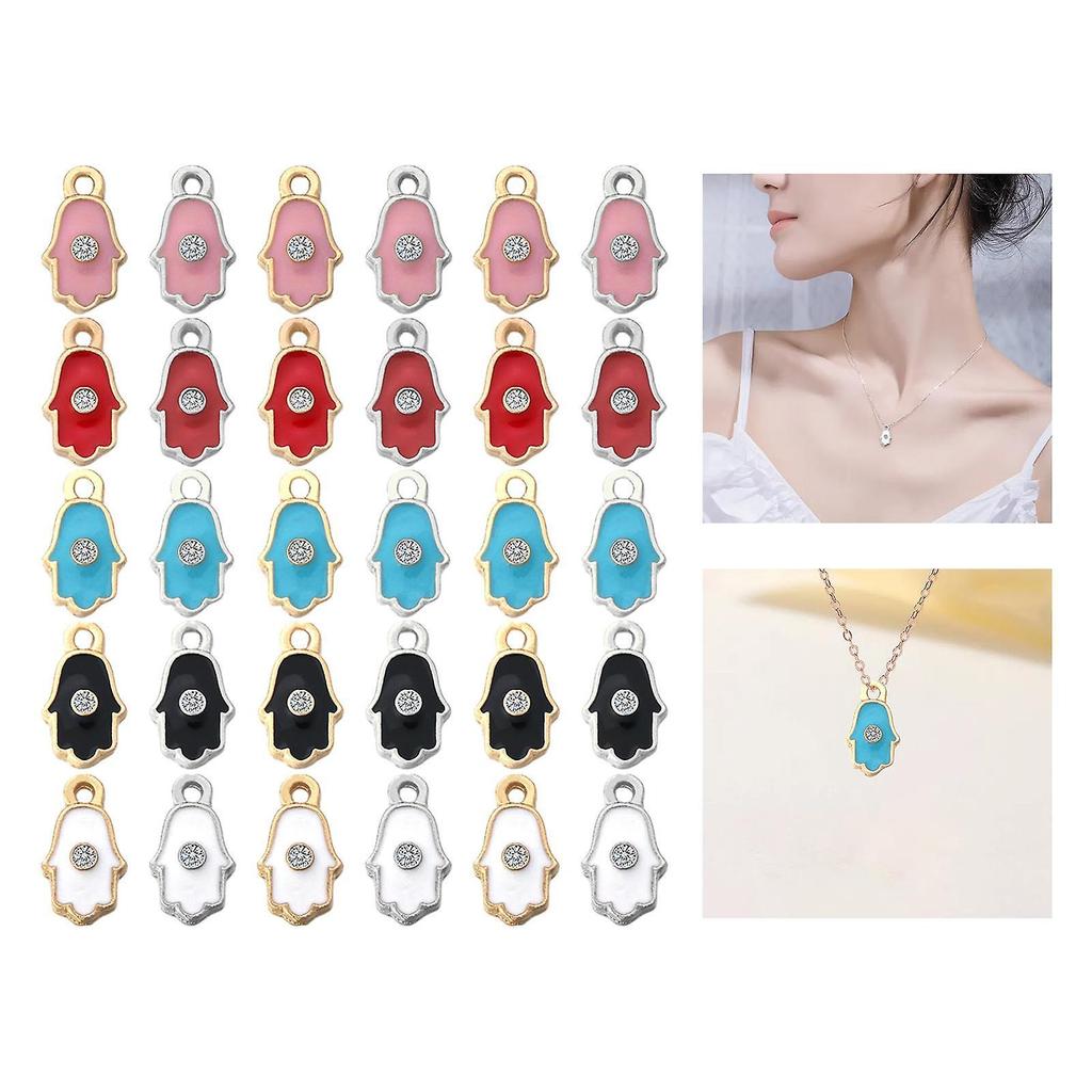 30 Charms Pendants Colourful Necklace Jewelry DIY Craft Ornaments Palm