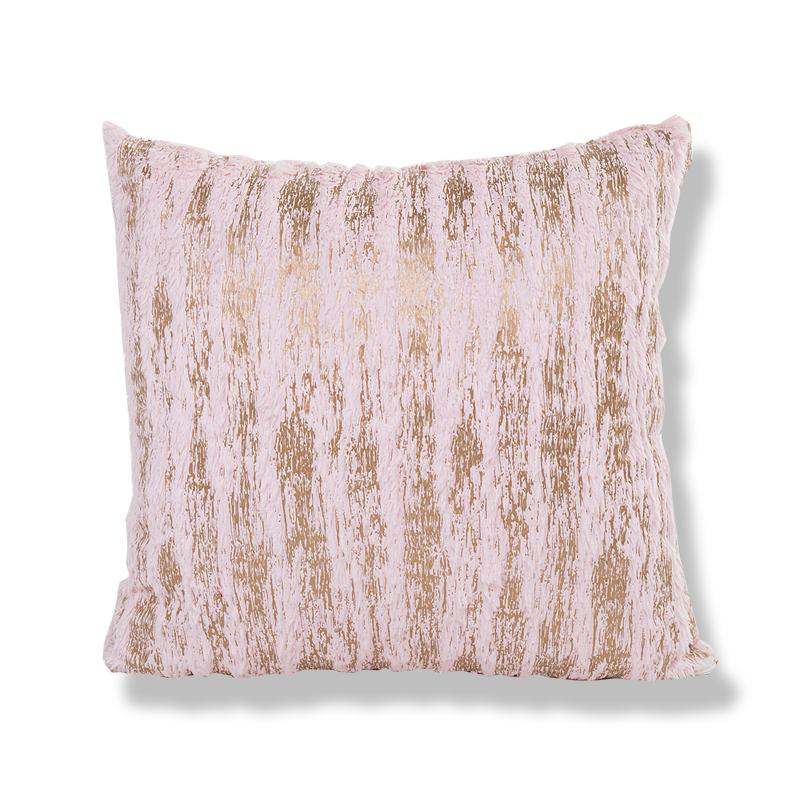 Airldianer Latest Plush Pillowcase Gentle Wool Gold Silver Furry Cushion Pad Case Square Waist Throw Pillow Case Gifts Faux Fur