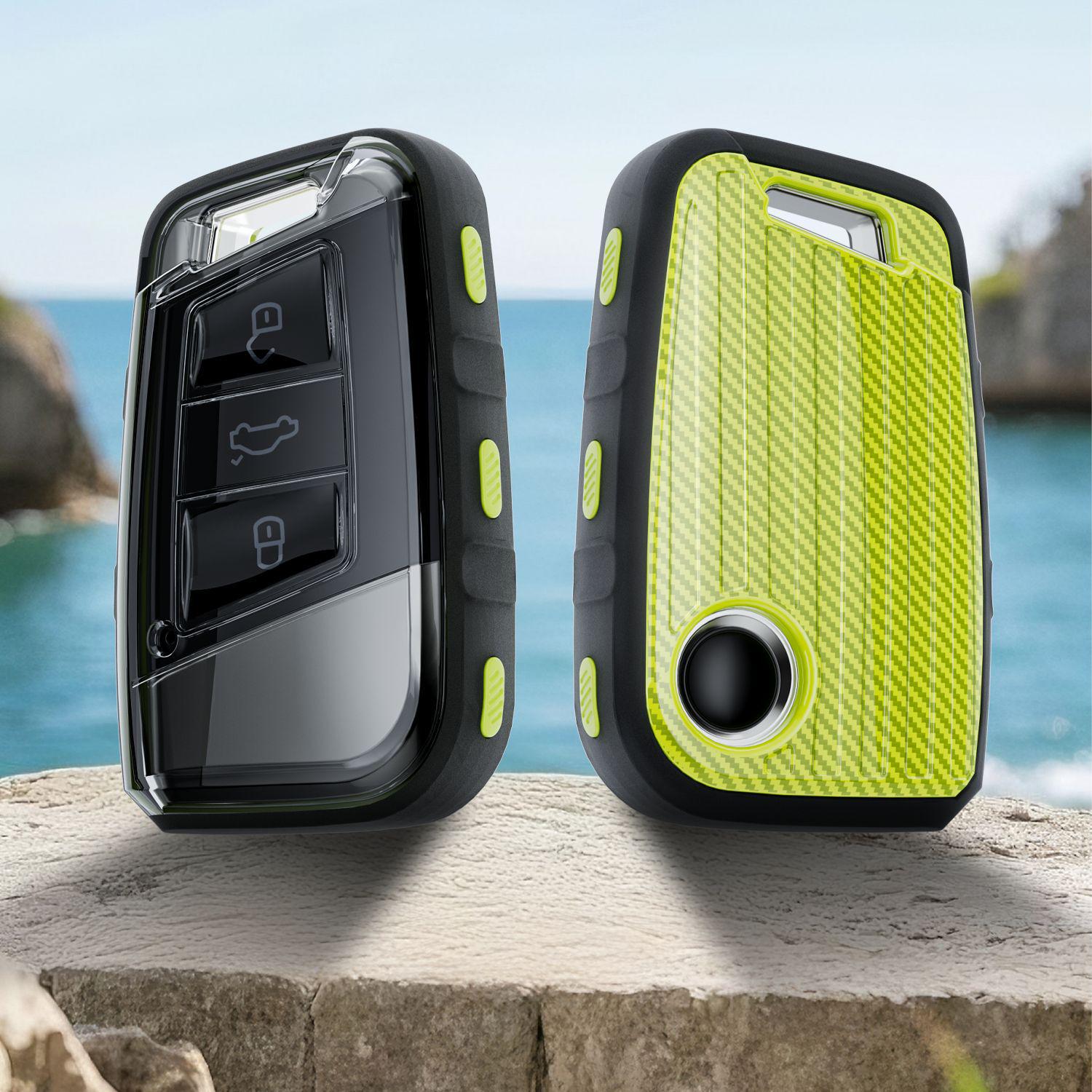 

Volkswagen Key Case Compatible with Lingdu, Tuang, Xid4x, Weiran, Lan Jing, ID.3, ID.6X, Lan Xun, Golf, ID.7 - Pure Black