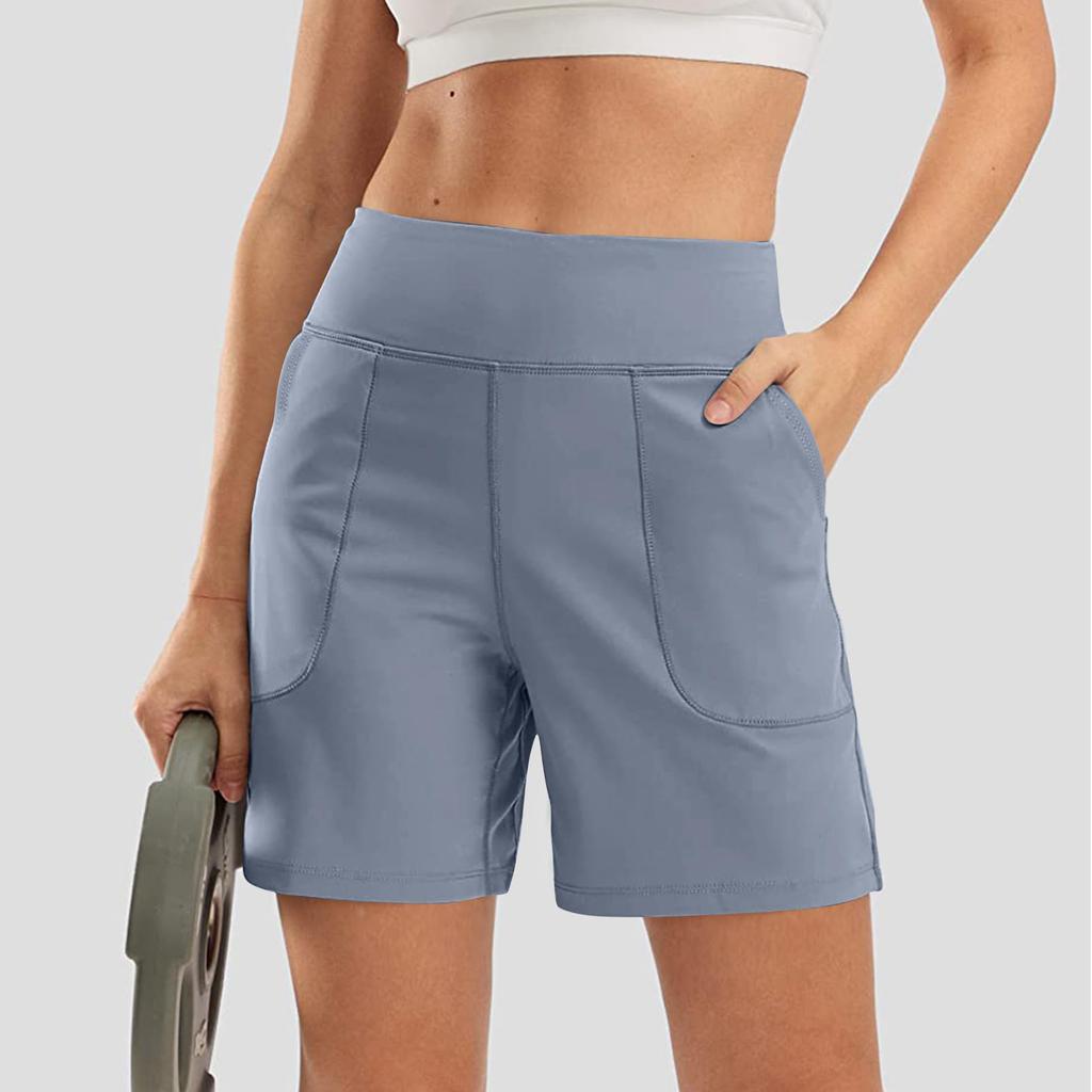 Women Seamless Sport Shorts Summer Elastic Scrunch High Waist Push Up Tummy Control Gym Fitness Workout Yoga Shorts