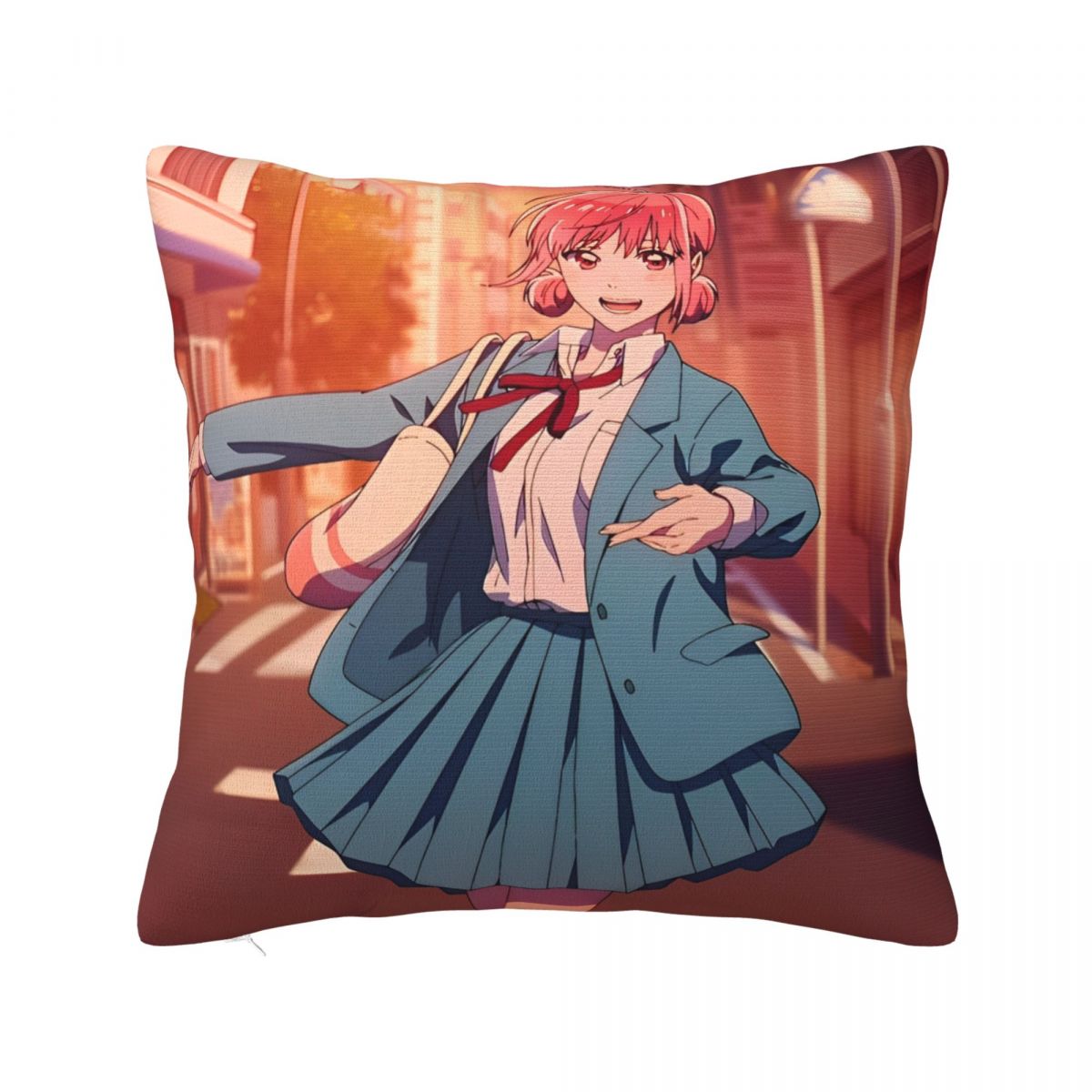 

Soft and Sweet Bed Blue Box Hina ChonoDecorations Pillowcase Merch Pillow Covers Zipper Multi Size 12x12Inch