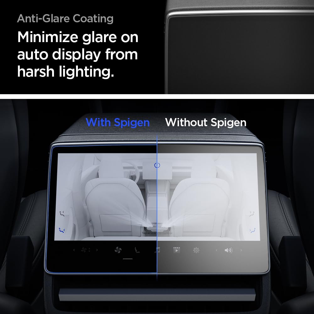 Spigen Glass Film for Tesla Model 3 (24) tRSlim 8" with Paste Kit Anti