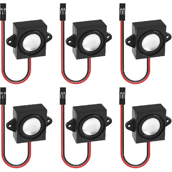 6pcs 3 Watt 8 Ohm Mini Speaker 8ohm 3w Loudspeaker Full-Range Cavity Micro Speakers with Separating Interface 3.3V 5V for Small Electronic Projects