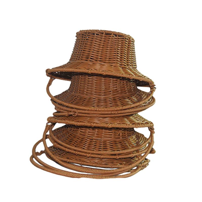 

1 шт. Модная цветочная корзина из ротанга, плетеная корзина для хранения, корзина для пикника, украшение для дома, ручная корзина 25*25*26cm