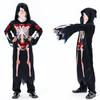 Kids Grim Reaper Hooded Costume Skeleton Fantasy Role Play Black 3-8 Years