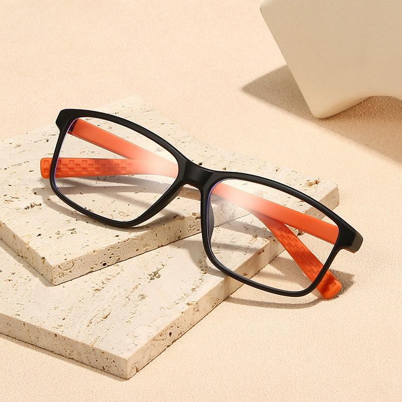 Fashionable Square-Frame Sports-Style Presbyopia Glasses Men's and Women's Spring-Arm Blue Light Blocking Reading Glasses