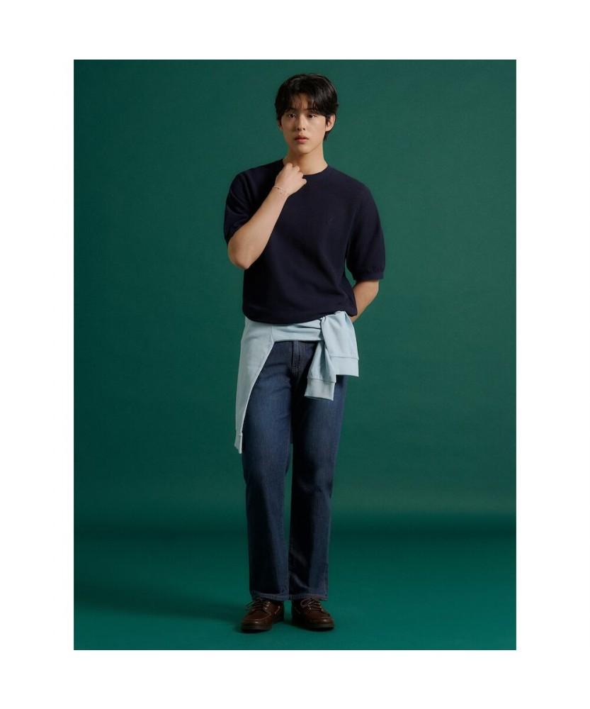 Binpolmen Cotton Round Knit Navy