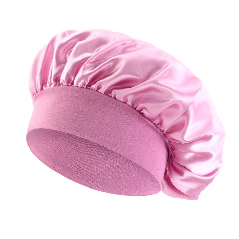 Children's satin nightcap, elastic wide-brimmed round hat, hair care headscarf hat, hot-selling spot TJM-301