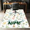 Custom Name Dinosaur Printed Carpet,Rug for Office Chair Living Room Bedroom Kitchen Room Decor Gifts.