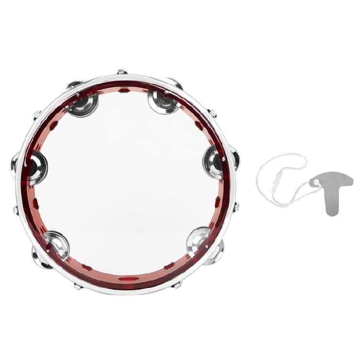 Musical Tambourine Metal Bells Handheld Percussion Drum Instrument Tambourine