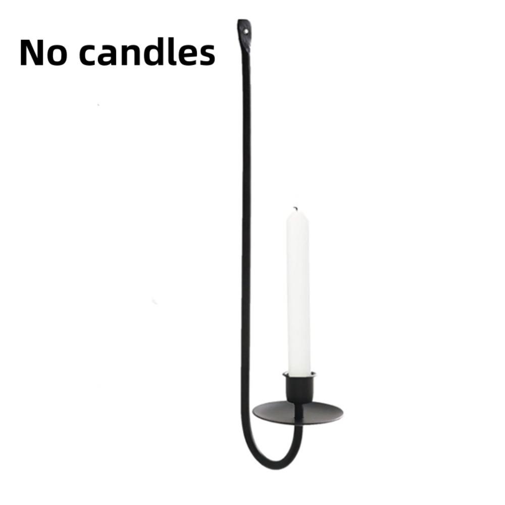 Wall Mount Candlestick Holder Metal Candlelight Dinner Props Candle Stand  Dining Table Decoration