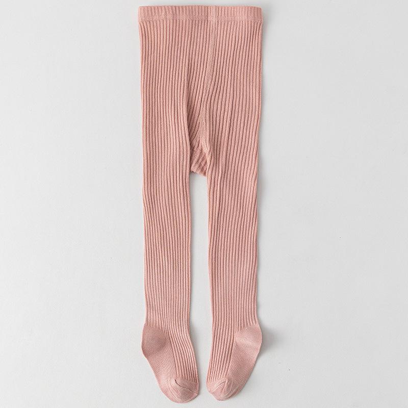 Children's Black & White High-Elastic Solid Color Leggings for Spring & Autumn - Small, Medium, Large