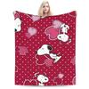 Snoopy & Woodstock Pattern Blankets  Fleece Funny Soft Throw Blankets for Bedspread  Winter