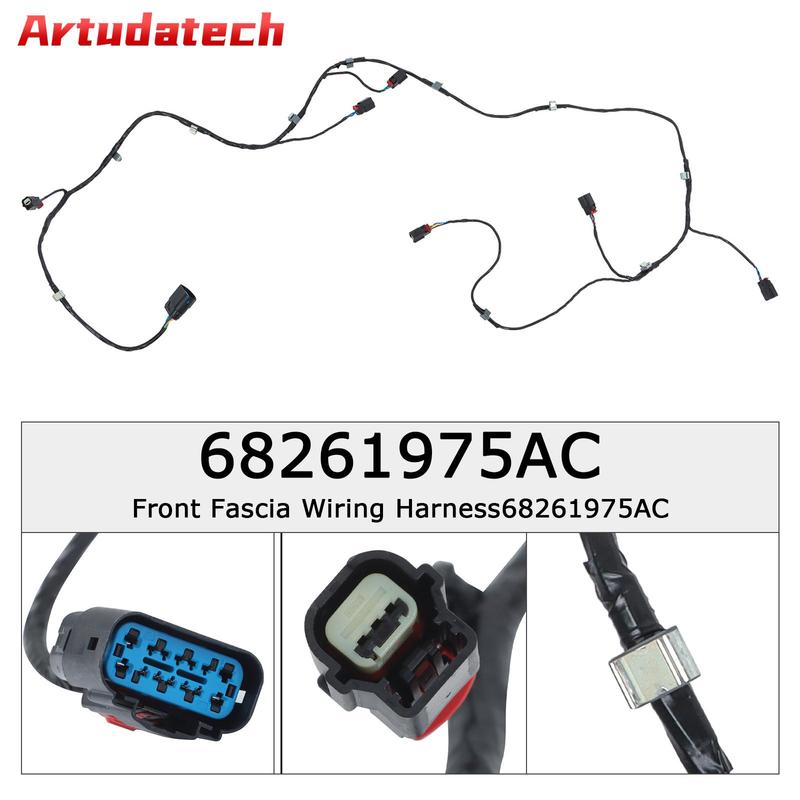 Artudatech Front Fascia Wiring Harness for Jeep Grand Cherokee 2016- 68261975AC 2018 2017