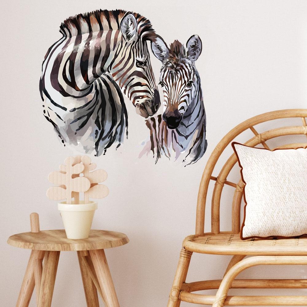 Creative Zebra Animal Wall Sticker for Bedroom Window Laundry Room Cabinet Makeover Self-Adhesive Removable Home Decor