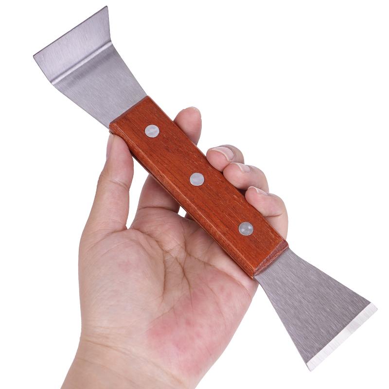 Stainless Steel Beekeeping Cleaning Knife Half Bending Scraper Bee Frame Lifter Scraper Beekeeping Beehive Scraping Tools