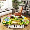 1PC frog welcome Office Round Area Rug, Under Office Chairs Bedroom Living Room Home Decor, Carpet for Office -1110054